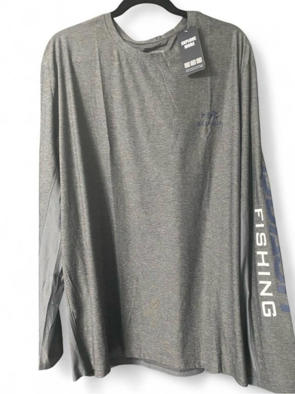 Bassdash Men's Long-Sleeve Performance Fishing Tee - Gray